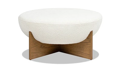 Elara Round Ottoman - Boucle