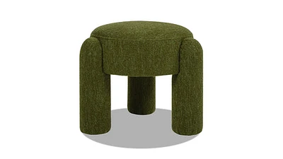 Olea Boucle Ottoman - Moss Green