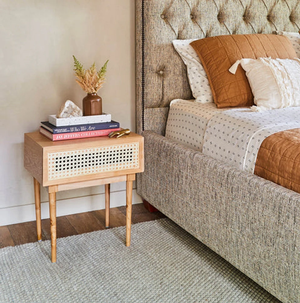 Cane Side Table - Natural