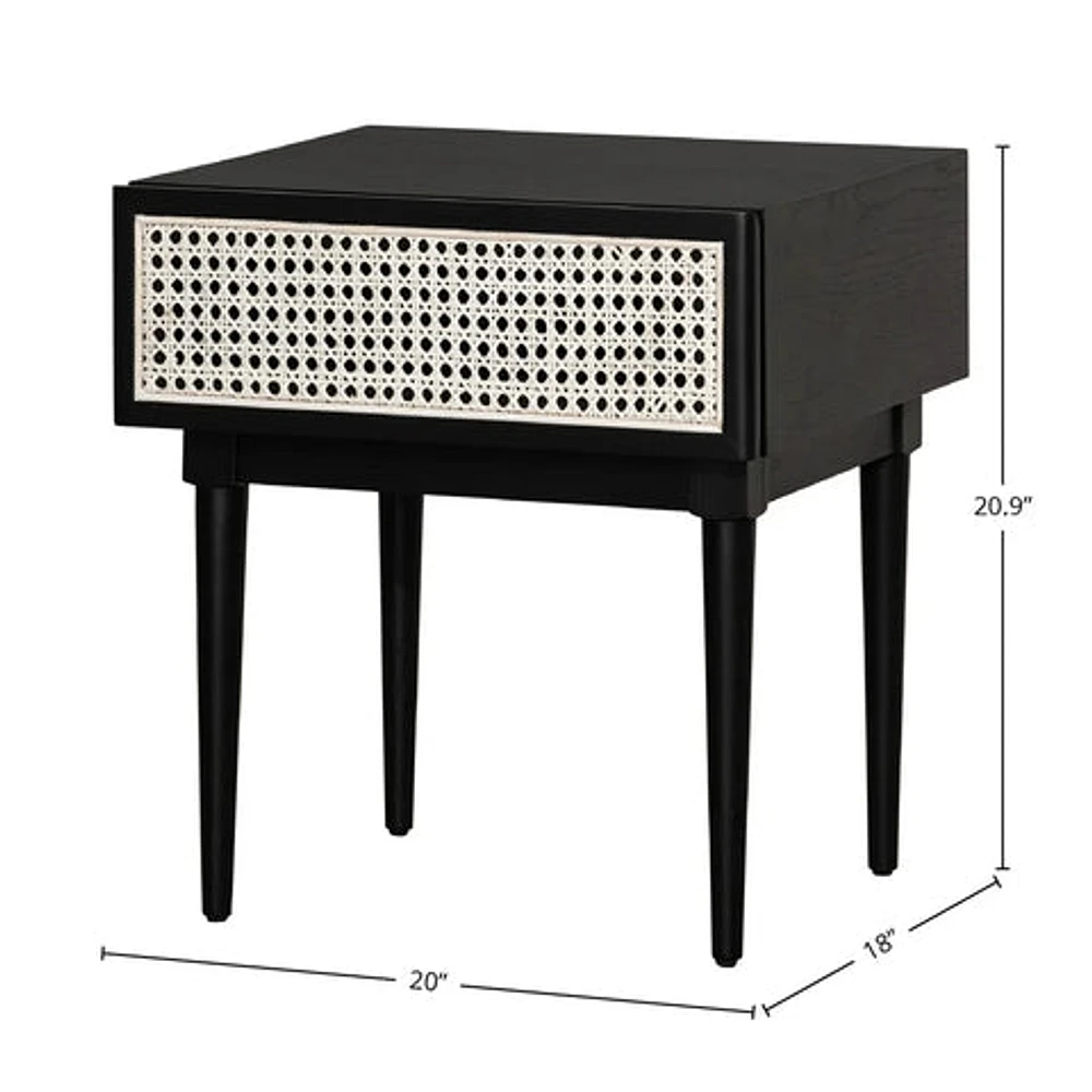 Cane Side Table - Natural