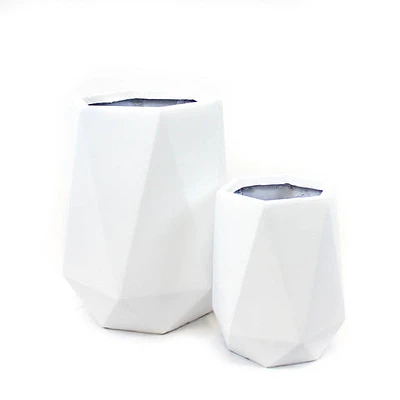Ion Fiberclay Planter, White, 16in