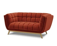 Kitsilano Loveseat - Grey Velvet - Greater Vancouver Furniture