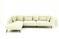 Modular Maja Velvet Sectional - Champagne