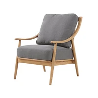 KINSLEY CLUB CHAIR - Natural Frame
