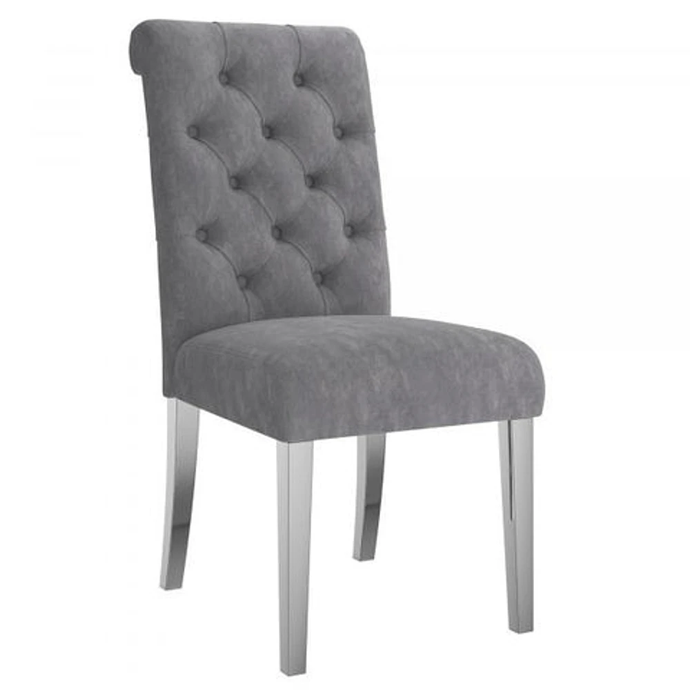 Chloe Side Chair, set of 2 in Grey