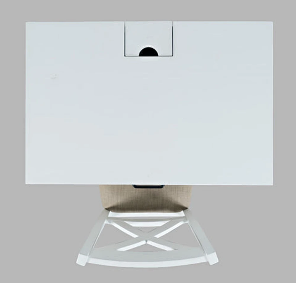 Hobson power small desk white