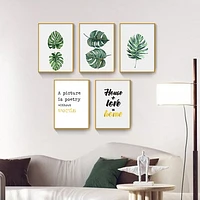 Forest Finds Set of 5 Alloy Matt - Golden Frame Wall Art