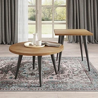 Prelude Solid Acasia Square End Table Suede