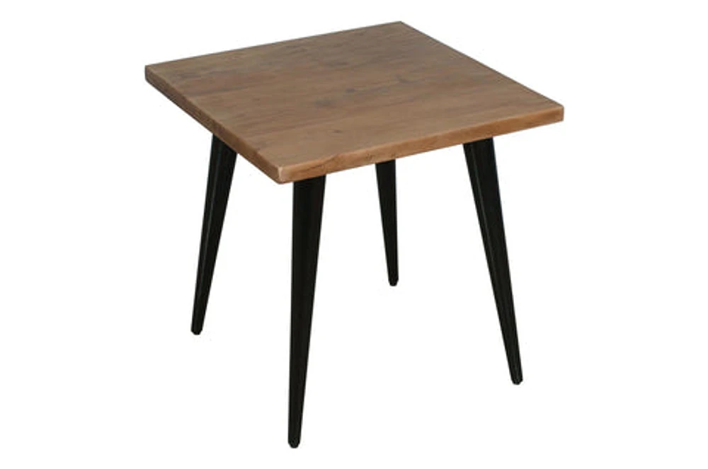 Prelude Solid Acasia Square End Table Suede