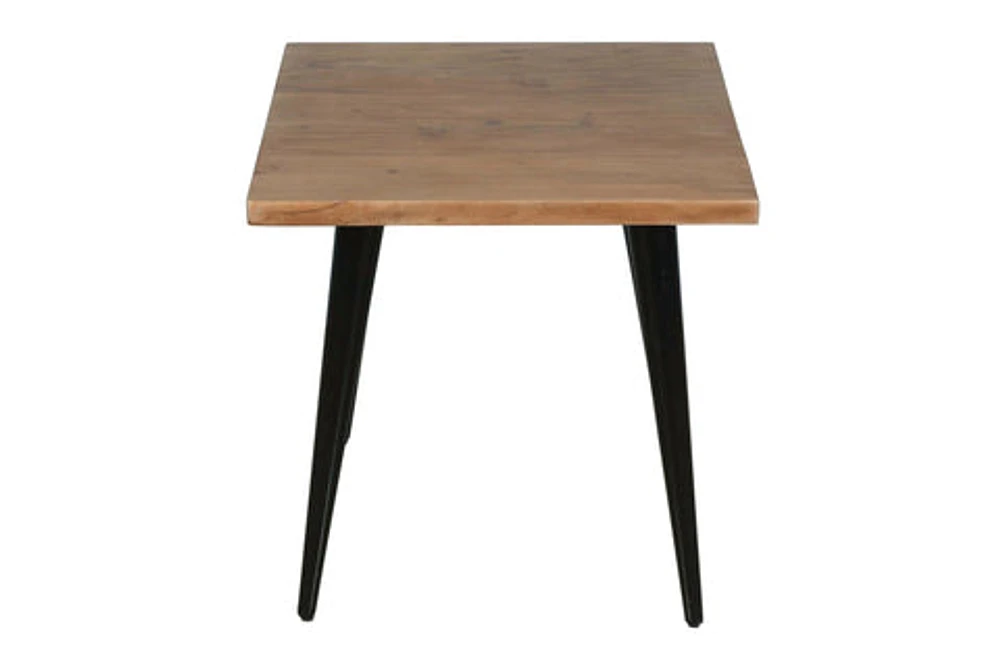 Prelude Solid Acasia Square End Table Suede