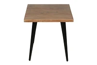Prelude Solid Acasia Square End Table Suede