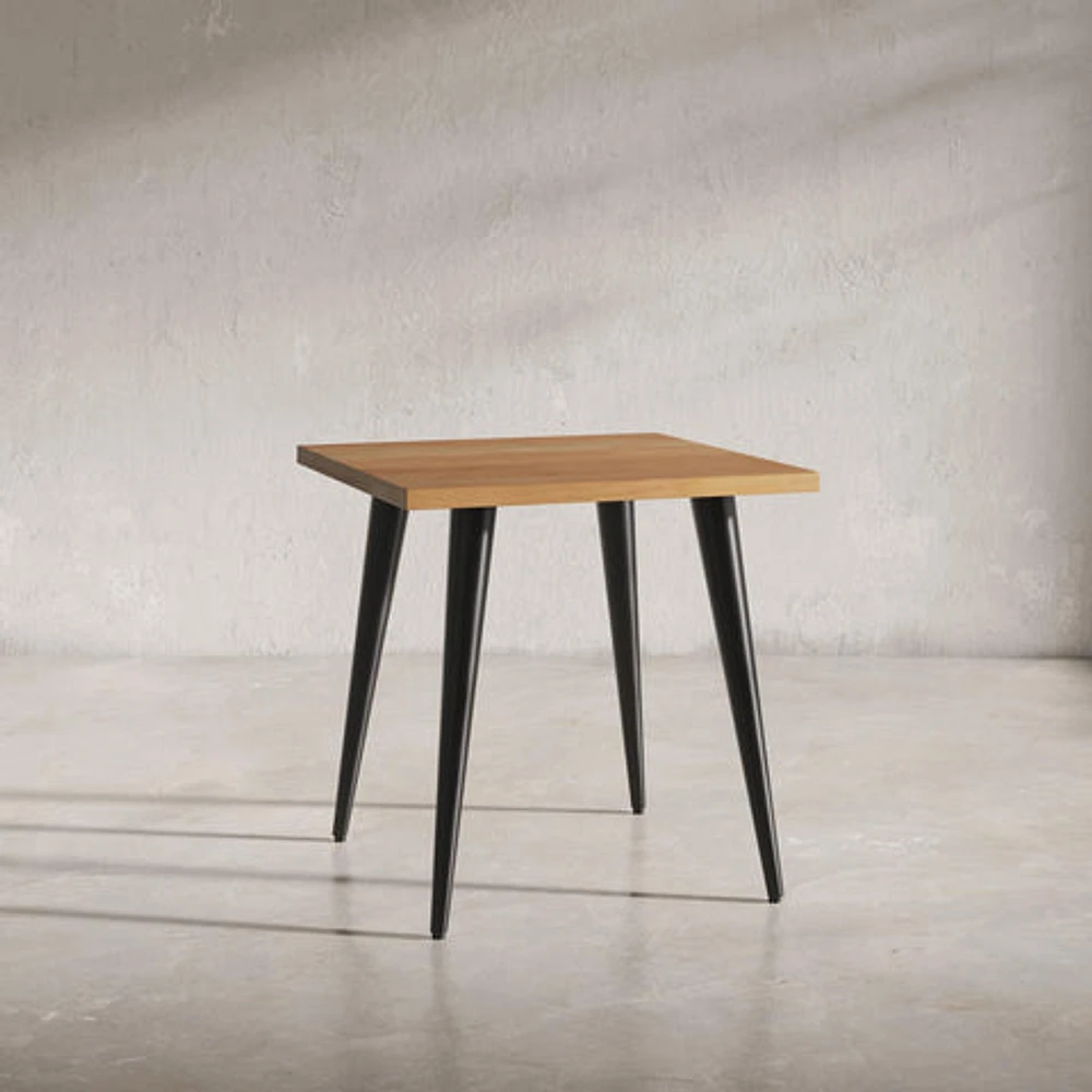 Prelude Solid Acasia Square End Table Suede