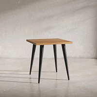 Prelude Solid Acasia Square End Table Suede