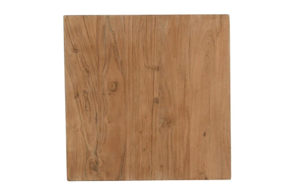 Prelude Solid Acasia Square End Table Suede