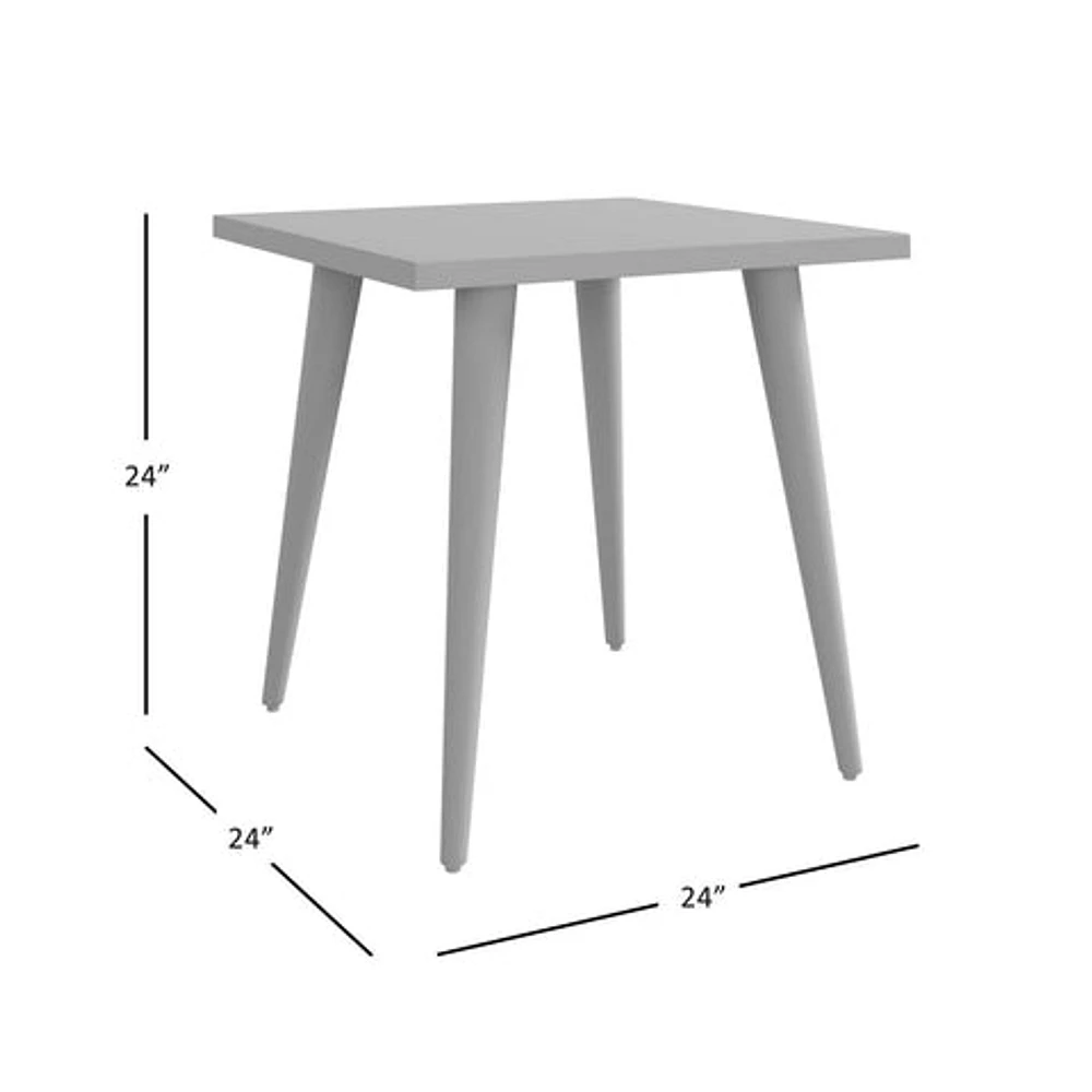 Prelude Solid Acasia Square End Table Suede