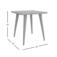 Prelude Solid Acasia Square End Table Suede