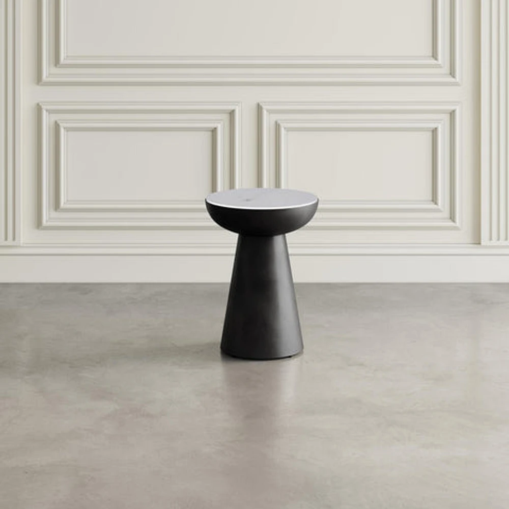Circularity Pedestal End Table Chairside Short