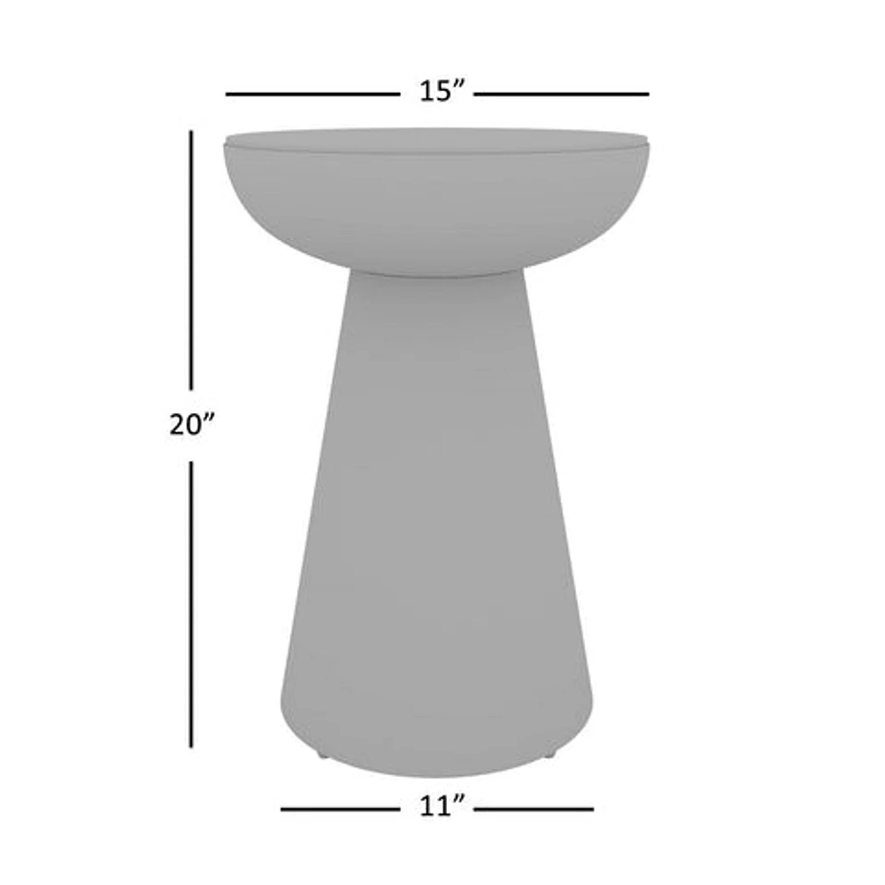 Circularity Pedestal End Table Chairside Short