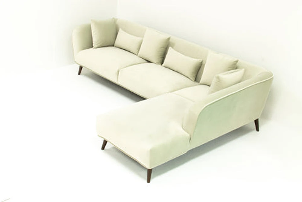 Modular Maja Velvet Sectional - Champagne
