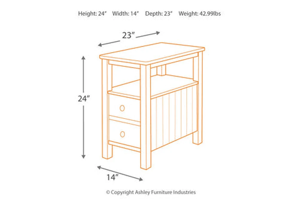 Ezmonei Chairside End Table