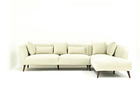 Modular Maja Velvet Sectional - Champagne