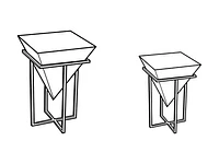 MOHAN INVERTED PYRAMID NATURAL SIDE TABLE