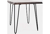 Nature's Edge Square End Table Slate Brushed Grey