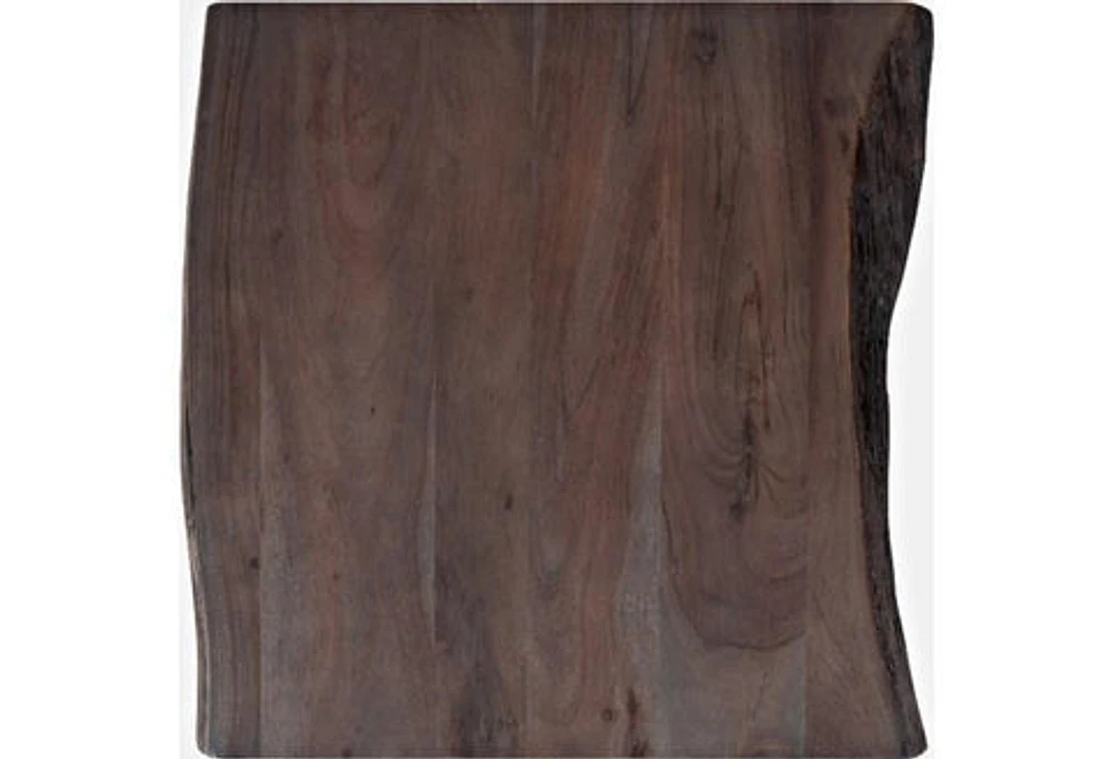 Nature's Edge Square End Table Slate Brushed Grey