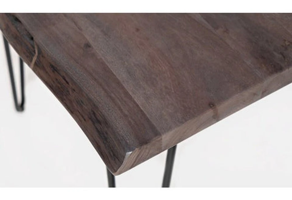 Nature's Edge Square End Table Slate Brushed Grey