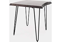 Nature's Edge Square End Table Slate Brushed Grey