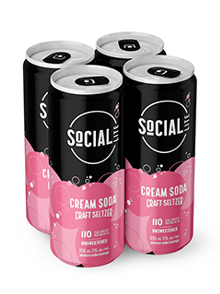 Social Lite Cream Soda Craft Seltzer