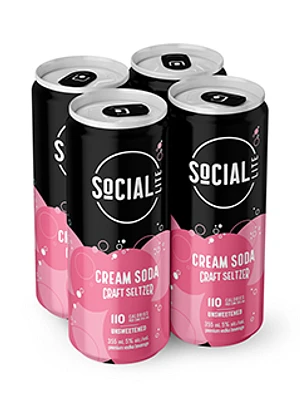Social Lite Cream Soda Craft Seltzer