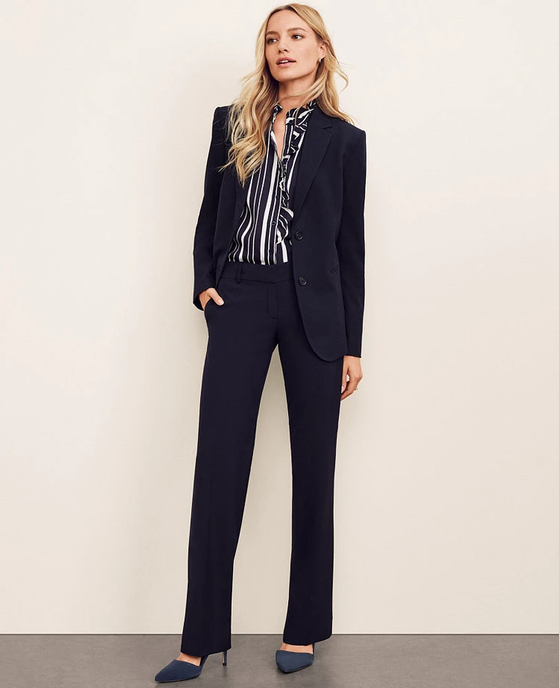 Ann Taylor The Trouser Pant Seasonless Stretch Perfect Navy Women's