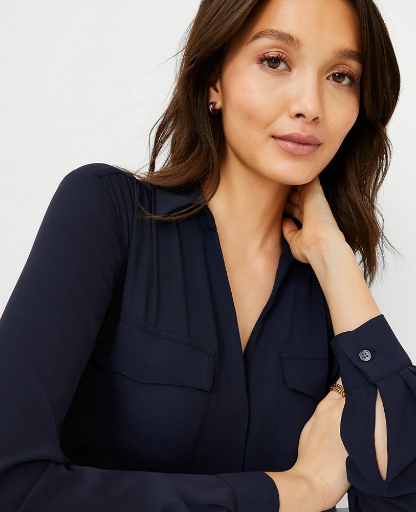 Ann Taylor Petite Camp Shirt Women's