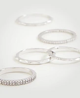 Ann Taylor Crystal Stacked Ring Set Women's