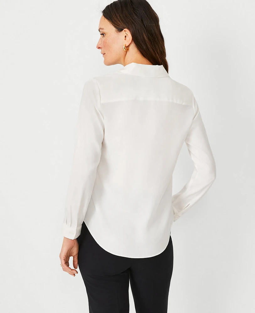 Ann Taylor Satin Essential Shirt Women's