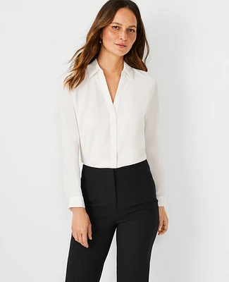 Ann Taylor Satin Essential Shirt Women's