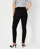 Ann Taylor Mid Rise Skinny Jeans Jet Black Wash - Curvy Fit Women's