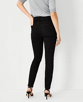 Ann Taylor Petite Mid Rise Skinny Jeans Jet Black Wash Women's