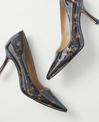 Ann Taylor Mila Tortoiseshell Print Pumps Size 5 Black Women's