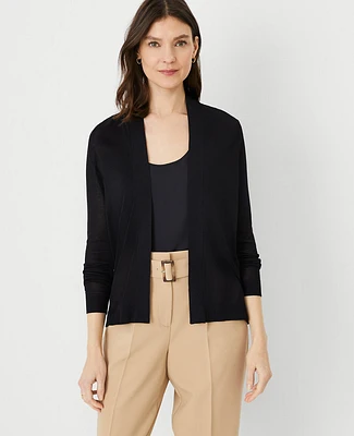 Ann Taylor Lightweight Open Cardigan Size 2XS Black Women's