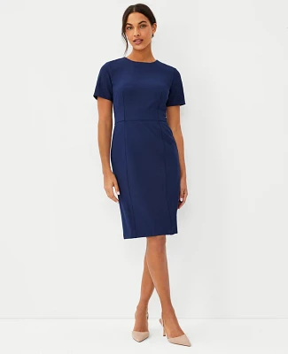 Ann Taylor The Short Sleeve Sheath Dress Bi-Stretch - Curvy Fit Women's
