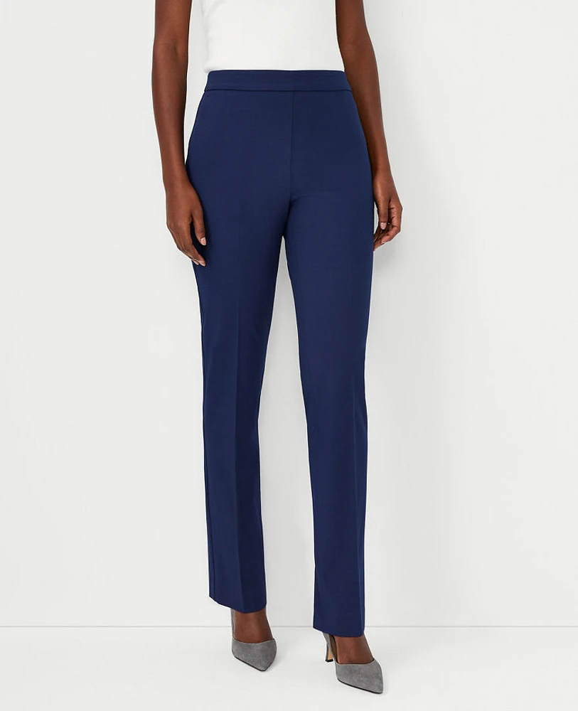 Ann Taylor The Petite Side Zip Straight Pant Bi-Stretch Women's