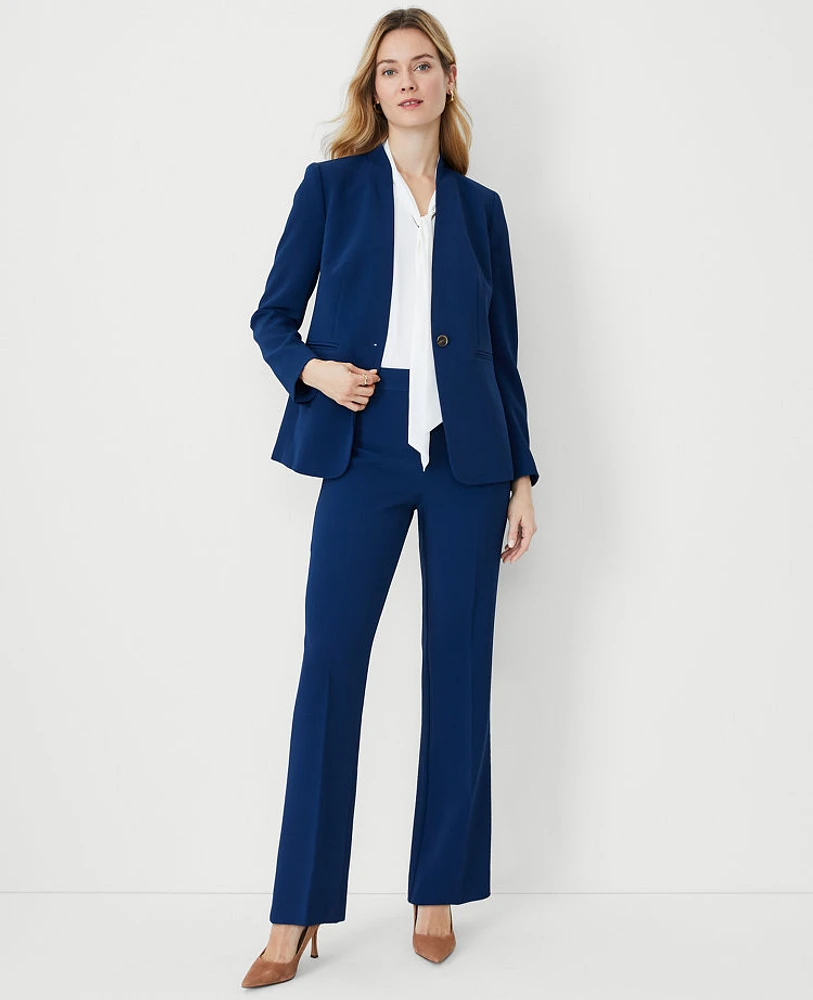 Ann Taylor The Petite Side Zip Trouser Pant Fluid Crepe Women's