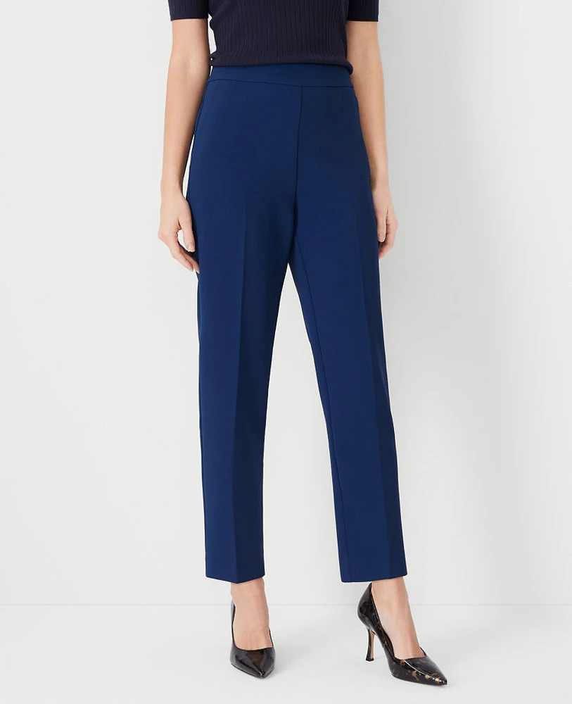 Ann Taylor The Petite Side Zip Ankle Pant Fluid Crepe