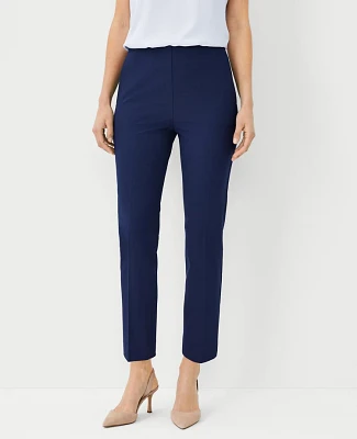 Ann Taylor The Side Zip Ankle Pant Bi-Stretch - Curvy Fit Pure Sapphire Women's