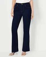 Ann Taylor Petite Mid Rise Boot Cut Jeans in Rinse Wash - Curvy Fit Size 00 Women's