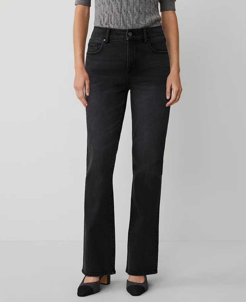 Ann Taylor The Curvy Boot Jean Size 6 Faded Black Wash Women's