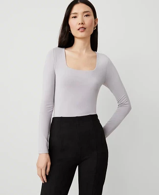 Ann Taylor Square Neck Top Size XL Magnesium Women's