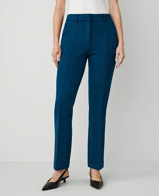Ann Taylor The Slim Trouser Double Knit - Curvy Fit Sea Storm Women's